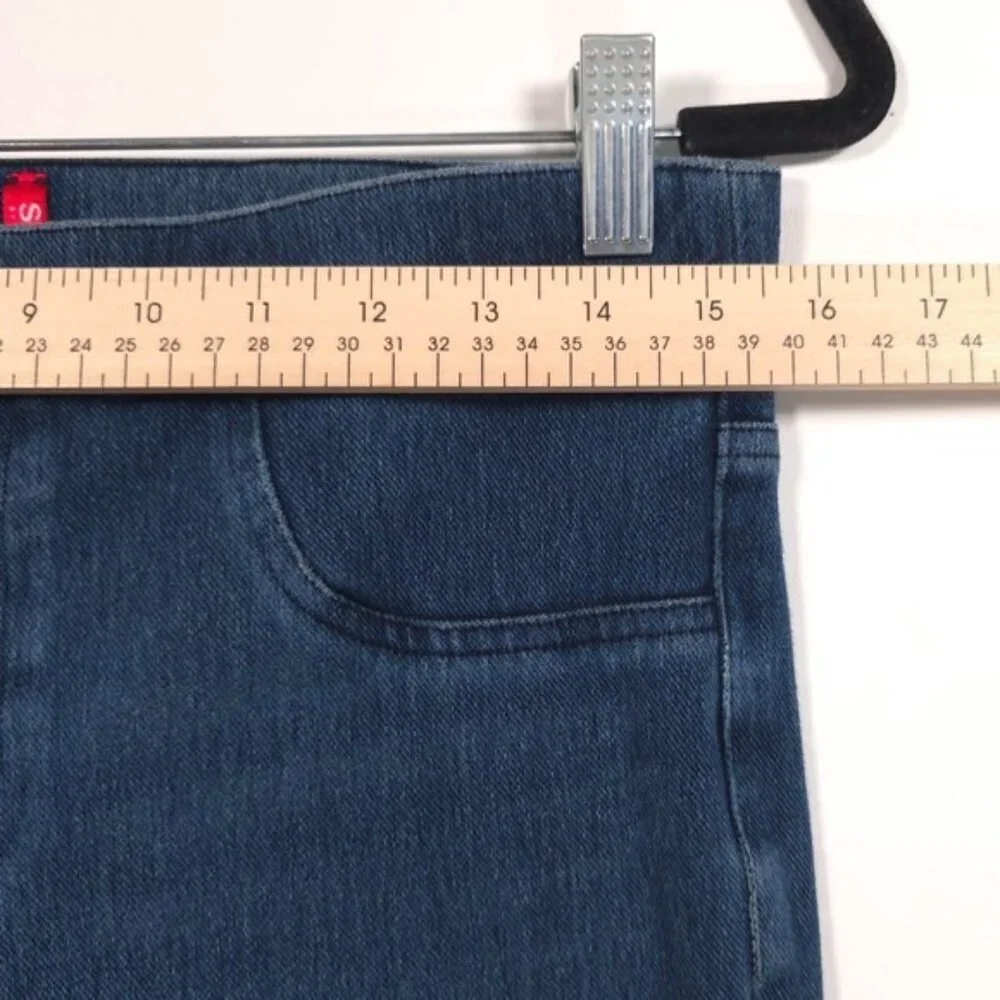 SPANX Jean-ish Ankle Leggings Women's LARGE Stretch Pull-On Pants 20018R‎